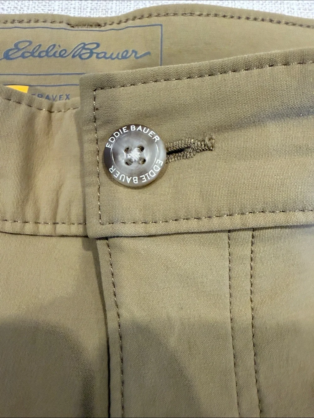 Eddie Bauer Men's Flat-Front Pants in Khaki